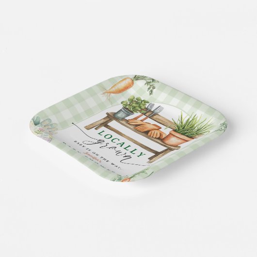 Vor Ort gebaute Babydusche Pappteller (Gewinkelt)