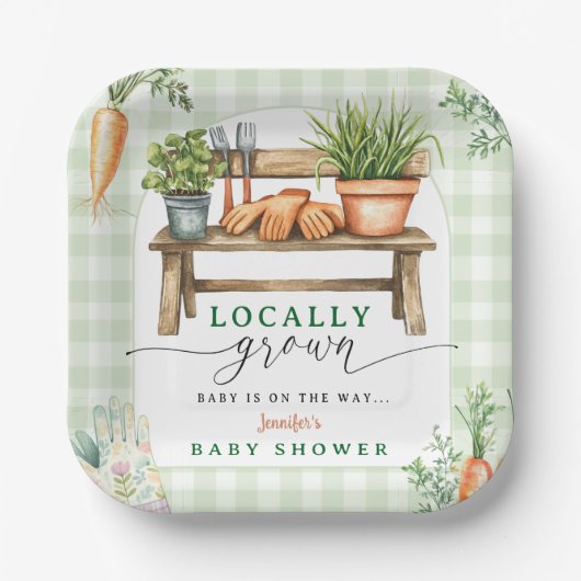 Vor Ort gebaute Babydusche Pappteller (Vorderseite)