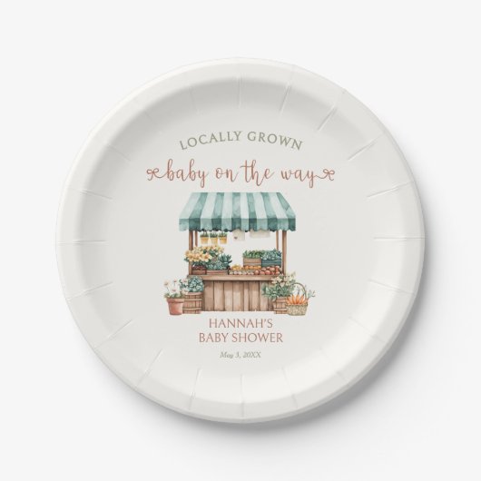 Vor Ort gebaute Babydusche Pappteller (Vorderseite)