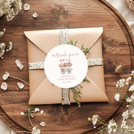 Vor Ort gebaute Babydusche Runder Aufkleber