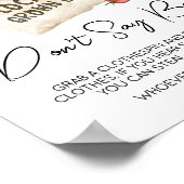 Vor Ort gebaute Babydusche sagt kein Babyzeichen Poster (Ecke)