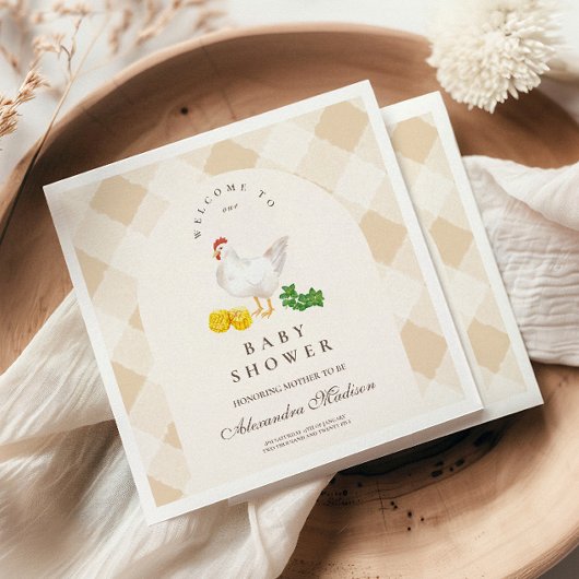 Vor Ort gebaute Babydusche Serviette