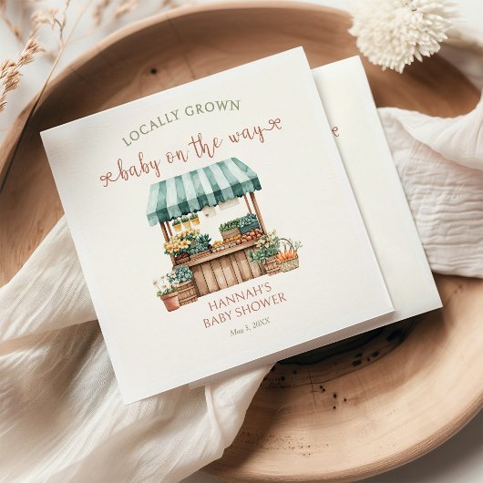 Vor Ort gebaute Babydusche Serviette