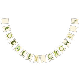 Vor Ort gebaute Babydusche Wimpelkette