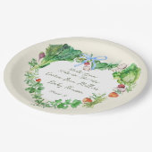 Vor Ort gebautes Baby auf dem Weg zur Babydusche Pappteller (Schrägansicht)