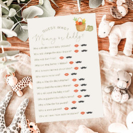 Vor Ort gebautes Baby-Dusche "raten Sie, wer" Spie