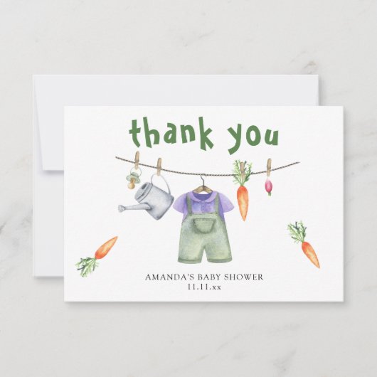 Vor Ort gewachsene Babydusche danke (Vorderseite)