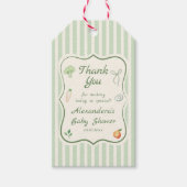 Vor Ort gewachsene Babydusche Danke Geschenkanhänger (Vorderseite)