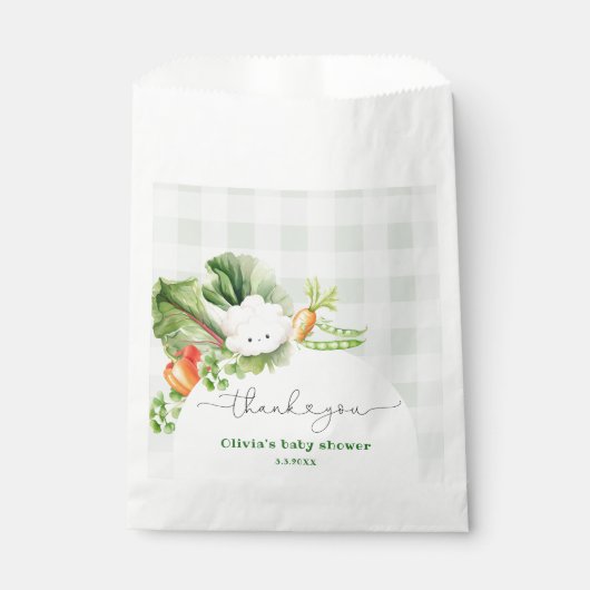 Vor Ort gewachsene Babydusche danke Geschenktütchen (Vorderseite)