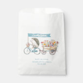 Vor Ort gezüchtete Baby Dusche - Blue Floral Geschenktütchen (Vorderseite)