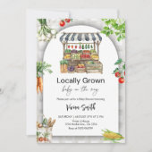 Vor Ort gezüchtete Babydusche - Niedlich Einladung (Vorderseite)