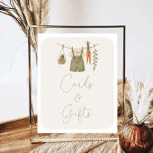 Vor Ort gezüchtete Babyduschkarten und Geschenke Poster