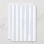 Vor Ort gezüchtete Blue Hand Drawn Baby Shower Einladung (Rückseite)