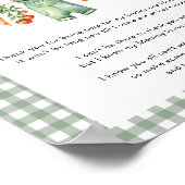 Vor Ort gezüchtete Botschaft aus der Bump-Baby-Dus Poster (Ecke)