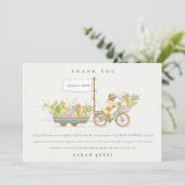 Vor Ort gezüchtete Golden Retriever Bloral Baby Sh Dankeskarte (Stehend Vorderseite)