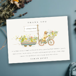 Vor Ort gezüchtete Golden Retriever Bloral Baby Sh Dankeskarte