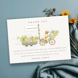 Vor Ort gezüchtete Golden Retriever Bloral Baby Sh Dankeskarte