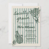 Vor Ort gezüchtete Kinderdusche Einladung (Vorderseite)