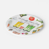 Vor Ort gezüchtete rote Boots Gemüsedusche Pappteller (Schrägansicht)