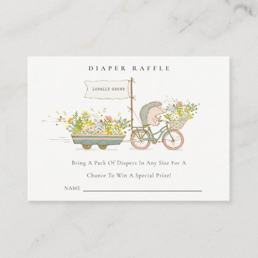 Vor Ort gezüchtete Windelwinddusche aus Igel Begleitkarte (Vorderseite)