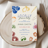 Vor Ort gezüchtetes, handgezogenes Baby-Dusche Einladung