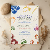 Vor Ort gezüchtetes, handgezogenes Baby-Dusche Einladung