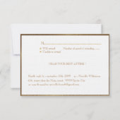 VOR PROM-UAWG, großes Gatsby, Gold auf Weiß Einladung (Rückseite)