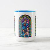 Vor Raphaelite Xmas Keramik Tasse des Friedens auf (Mittel)