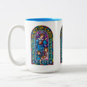 Vor Raphaelite Xmas Keramik Tasse des Friedens auf (Links)
