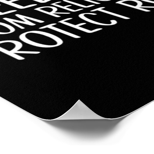 Vor Religion schützen Rechte der Frau auf Abtreibu Poster (Ecke)