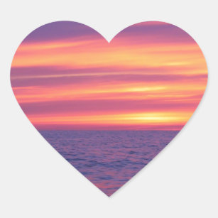 Herzen Am Sonnenaufgang Aufkleber Zazzle De