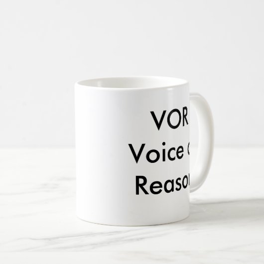 Vor-Stimme der Grund-Tasse Kaffeetasse (VorderseiteRechts)