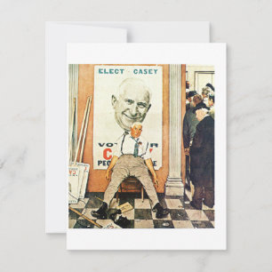 Vor und nach 1958 Norman Rockwell Feiertagskarte