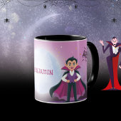 Vor und nach Bat nach Vampire Halloween Tasse