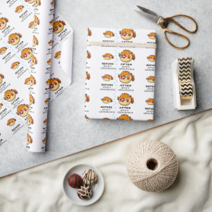Vor und nach dem Besuch in Oma Funny Nana Geschenkpapier