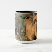 Vor und nach dem Kaffee LIVE personalisieren Name  Tasse (Zentrum)