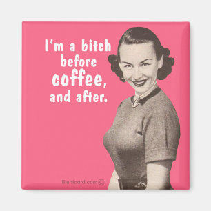 Vor und nach Kaffee Magnet