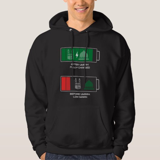 Vor und nach Umrah Imaan Recharge Hoodie (Vorderseite)