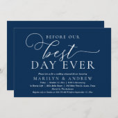 Vor unserem allerbesten Tag, Hochzeitsessen Probe Einladung (Vorne/Hinten)