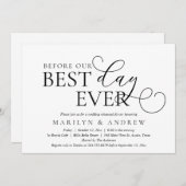Vor unserem allerbesten Tag, Hochzeitsessen Probe Einladung (Vorne/Hinten)