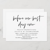 Vor unserem allerbesten Tag, Hochzeitsessen Probe Einladung (Vorne/Hinten)