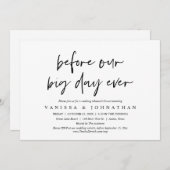 Vor unserem großen Tag, Hochzeitsessen Probe Einladung (Vorne/Hinten)