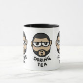 Vor/während/nach Tee Tasse (Zentrum)