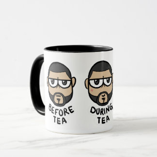 Vor/während/nach Tee Tasse