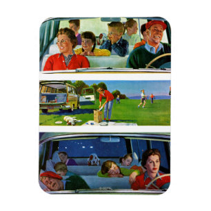 Vor, während u. nach Picknick Magnet
