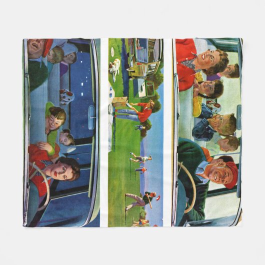 Vor, während und nach Picnic Fleecedecke (Vorderseite (Horizontal))