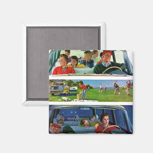 Vor, während und nach Picnic Magnet (Vorderseite/Rückseite)