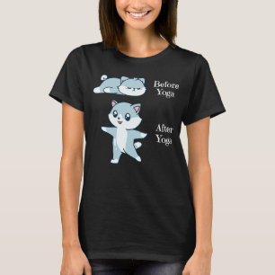 Vor Yoga Nach Yoga Hund Meditation Yoga T-Shirt