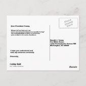 Vorab an Trump US Manufacturing Postcard gerichtet Postkarte (Rückseite)