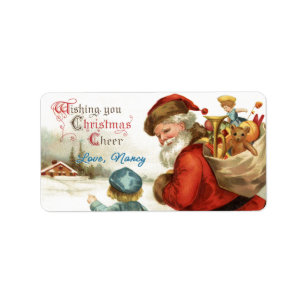 Vorab unterschriebene Weihnachtsgruß-Geschenklabel Adressaufkleber